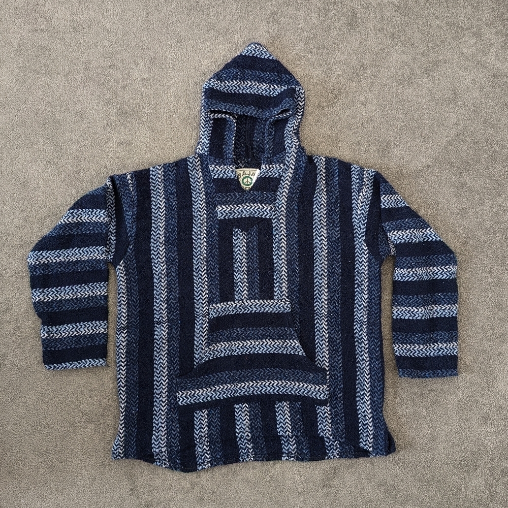 Men's Baja Joe Striped Hooded Pullover - Size XL